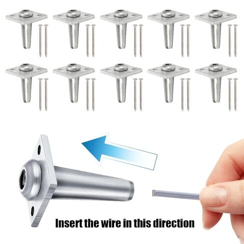 Trellis Anchors, 10Pcs Aluminum Trellis Tighteners One Way Anchor Vises Grape Trelli Coated Wire Tightening Vice for 8-11 Gauge to Build Trellising Vineyards Fence Tensioning Arbor with Screws in Kuwait