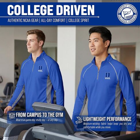 COLOSSEUM Mens NCAA Campus Classic Long Sleeve 1/4 Zip Windshirt, Performance Lightweight Quarter Zip, Athletic Design in Saudi Arabia
