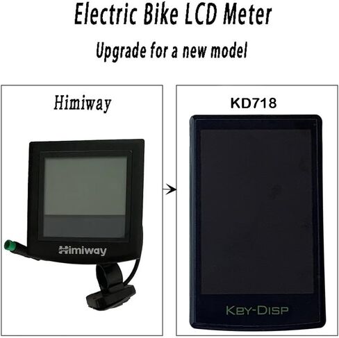 دراجة كهربائية LCD عرض متر مفتاح DISP KD718 ebike عرض TFT 36V 48V سرعة للكمبيوتر الدراجة الكهربائية للماء E-Bike عرض عداد تحويل عدة لتعديل سكوتر الكهربائية in Kuwait