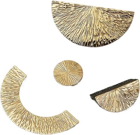 مطرقة نحاسية صلبة نمط نصف دائري مقبض فضي درج سحب ذهبي 1 قطعة (CW-92mm-2-PVD) in Kuwait