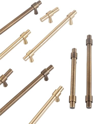 الصلبة النحاس نحى العتيقة برونزية 265 مللي متر سحب درج T بار المطبخ مقبض كابينة 1 قطعة (8873-128-BB) in Kuwait