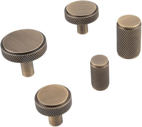 الصلبة النحاس الرجعية التخريش سحب خزانة المطبخ العتيقة T-مقبض درج النحاس مقبض طويل 1 قطعة (BB38-128-Antique) in Kuwait