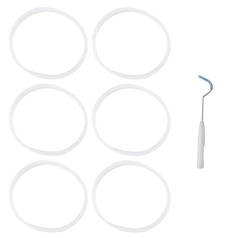 New 6Pcs Rubber Sealing Gaskets, 10cm O-Ring Gasket Compatible with Ninja Auto iQ Series Models BL2012 BL2013 BL480 BL480D BL481 BL482 BL486C0 BL487 BL487A BL488W - White in Saudi Arabia