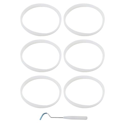New 6Pcs Rubber Sealing Gaskets, 10cm O-Ring Gasket Compatible with Ninja Auto iQ Series Models BL2012 BL2013 BL480 BL480D BL481 BL482 BL486C0 BL487 BL487A BL488W - White in Saudi Arabia