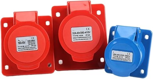 1 قطعة مقعد مائل صناعي مخفي ZQ-413 ثلاثة/أربعة/5 فتحات 16A32A مقبس صناعي ثلاثي الطور بأربعة أسلاك (4 كور 16A 414) in Kuwait