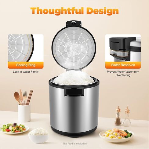 24.3qt/23L Commercial Rice Warmer, 110W 110V Electric Adjustable Temperature Soup Warmer Non-Stick Pot Sushi Rice Warmers for Restaurant Party Family, Warm Function Only, NOT Cooker in Kuwait