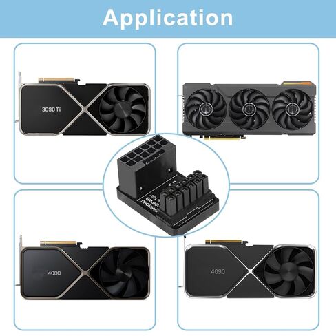 محول زاوية 12VHPWR 180 درجة، Pcie5.0 ATX 3.0 600W 16 Pin GPU PCIe محول الطاقة، موصل أنثى إلى ذكر لـ 12+4 pin RTX 3090Ti 4070Ti 4080 4090 GPU بطاقة الرسومات (النوع B) in Saudi Arabia