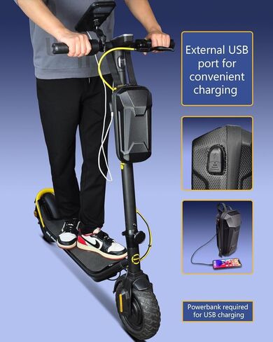 Scooter Storage Bag with USB Charging Port, Electric Scooter Handlebar Bags for Escooter, Electric Bike, Ebike in Saudi Arabia
