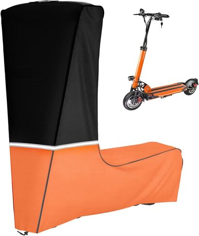 Electric Scooter Cover, Heavy-Duty 600D Oxford Fabric, Waterproof All-Weather Protection for 500-2000W E-Scooters, Universal Fit Outdoor Storage, Orange in Saudi Arabia