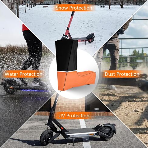 Electric Scooter Cover, Heavy-Duty 600D Oxford Fabric, Waterproof All-Weather Protection for 500-2000W E-Scooters, Universal Fit Outdoor Storage, Orange in Saudi Arabia