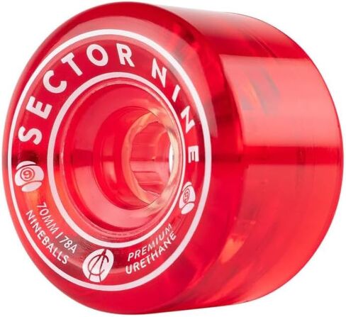 Sector 9 Nineballs Premium Longboard Wheels 70MM 78A Red in Saudi Arabia