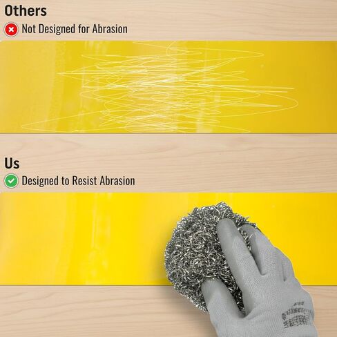 SmartSign Yellow Floor Marking Tape, 4" Wide x 100' Long Roll, Durable Polyester, Laminated Protection - Non-Abrasive, Adhesive Safety Tape for Warehouses, High Traffic/Forklift Areas, Removable in Saudi Arabia