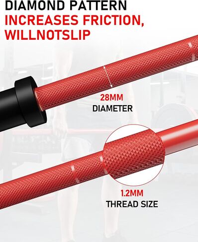 GarveeLife 7FT Olympic Barbell, Weight Bar For Weightlifting and Powerlifting, 45lb Olympic Bar with Needle Bearings & Brass Bushings, 1500LBS Strength Training Bar Fit 2" Standard Weights Home Gym in Saudi Arabia