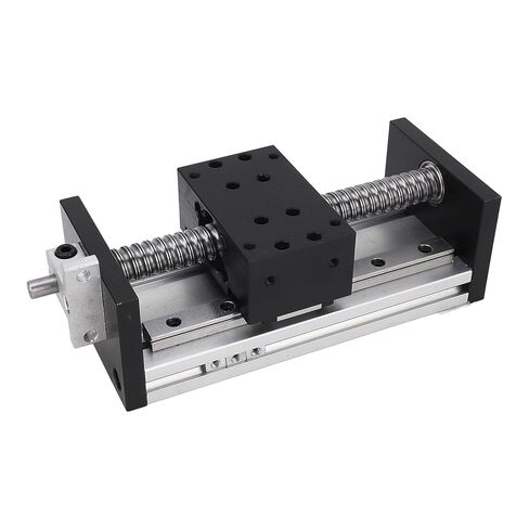 مشغل حركة L مع عجلة يدوية، مشغل حركة CNC L S، محاور 100 مم ke X Y، مشغل ألومنيوم y L مع فتحات تثبيت M5 للأدوات الصناعية in Kuwait