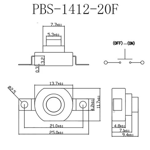 10 قطعة مفتاح زر الضغط ، زر المصباح الطاقة على الخروج الإغلاق الذاتي قفل 14x12 مللي متر تيار مستمر 30 فولت 1A البلاستيك in Kuwait