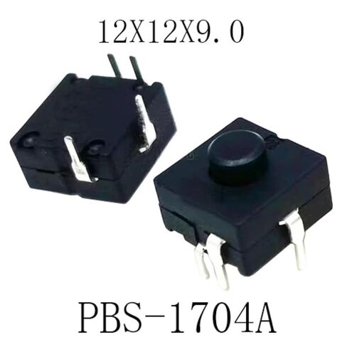 10 قطعة مفتاح بـزر دفع ، زر الطاقة التبديل 12 مللي متر × 12 مللي متر H9mm 4PIN DIP ON-ON-ON-Off لمصباح يدوي الشعلة الكهربائية in Kuwait