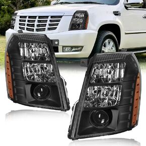 LED DRL Headlights Assembly Compatible with 04-12 Chevy Colorado / 04-12 GMC Canyon Side Replacements Headlamp Amber Reflector Chrome Housing in Kuwait