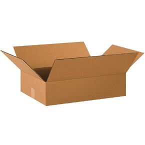 SHIP NOW SUPPLY 20 x 14 x 4 Corrugated Cardboard Boxes, Flat 20"L x 14"W x 4"H, Pack of 25 | Shipping, Packaging, Moving, Storage Box for Home or Business, Strong Wholesale Bulk Boxes in Kuwait