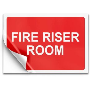 Fire Riser Room Sticker, 7x10 Vinyl Fire Extinguisher Inside Sticker, Waterproof, UV Protected, Adhesive Backing Decal in Kuwait