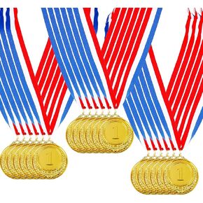 18 قطعة 2 بوصة ميداليات جائزة الفائز بالذهب ميداليات جائزة المركز الأول مع أشرطة الرقبة للبطولات والمسابقات والجوائز الرياضية المفضلة للحفلات in Kuwait