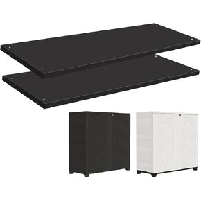 ZZM 2 Pieces Metal Storage Cabinet Shelf, Metal Shelf for Resin Storage Shed, 33.66" W * 10" D * 0.39" H, Easy Assembly in Kuwait