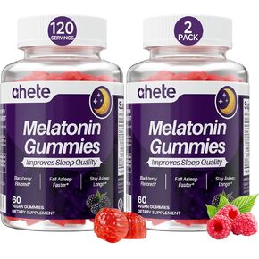 Melatonin 5mg Gummies for Adults, Raspberry Flavor Sleep Aid, Sugar-Free, 60 Gummies, 60 Days Supply in Saudi Arabia