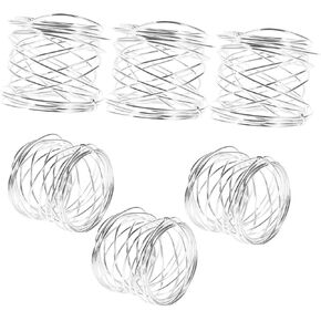 STOBAZA 6 Pcs Silver Napkin Rings Set Metal Buckles for Paper Napkins Wedding Party Table Decorations Elegant Napkin Holders for Home Dining Special Occasions in Kuwait