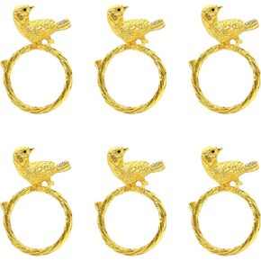 6 PCS Bird Napkin Rings Gold Bird Napkin Ring Perfect for Wedding Dinner Table Decor Banquet and Daily Table Setting in Saudi Arabia
