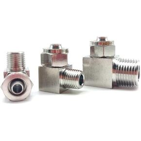 1 قطعة 304 الفولاذ المقاوم للصدأ سريعة تويست الكوع OD 8 مللي متر أنبوب إلى 1/8 ''ذكر الموضوع الزاوية اليمنى المناسب in Kuwait