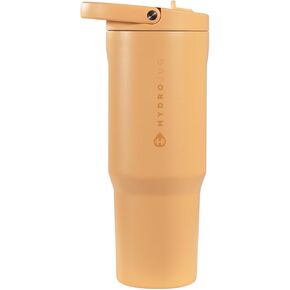 HydroJug Sport - كوب من الفولاذ المقاوم للصدأ مزود بماصة، معزول بالفراغ، زجاجة مياه مانعة للتسرب سعة 32 أونصة، تصميم مريح، قابل لإعادة الاستخدام، آمن للاستخدام في غسالة الأطباق، قاعدة مطاطية، متين للصالة الرياضية أو في الهواء الطلق، القطيفة in Kuwait