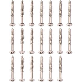 20 Pack Stainless Steel Guitar Neck Mounting Screws, Electric Guitar Neck Plate Mounting Screws Professional for Guitars Machine Heads, 4.5 x 0.5 cm/11.1 x 0.19inch(COLOR:Silver) in Kuwait