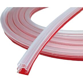 شريط مانع تسرب الطقس للباب، شريط مطاطي ذاتي اللصق عازل للصوت لإطار الباب، النوافذ - عازل ومقاوم للغبار وسهل القطع حسب الحجم (شفاف، 20 قدمًا) in Kuwait