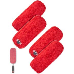 Microfiber Duster Refills Compatible with OXO Good Grips Hand Duster, Reusable Dusters Refill Washable Head Replacement for OXO Extendable Dusters for Cleaning -2 Pack, Red in Saudi Arabia
