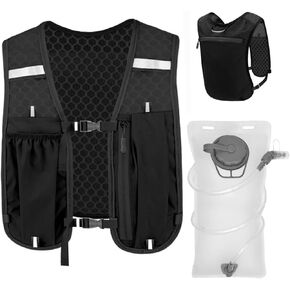 سترة جري مع مثانة مياه سعة 2 لتر، حقيبة ظهر عاكسة للترطيب خفيفة الوزن للنساء والرجال والمشي لمسافات طويلة وركوب الدراجات والتسلق والتخييم وركوب الدراجات والركض والسباق in Kuwait