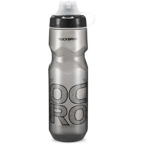 ROCKBROS Bike Water Bottle 24oz,Leak-Proof No-Spill Lid with Dust Cap,BPA-Free PP5 Plastic & TPE Spout,Squeeze Design for Cycling,Gym,Running,Hiking,Sports,Cool Grey in Kuwait