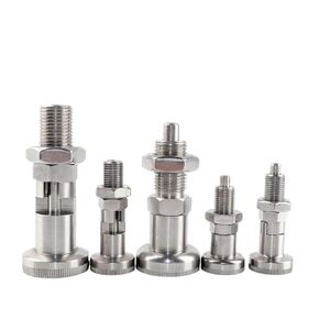 All Stainless Steel Index Pin Extendable Spring Pull Self-Locking/Reset Plunger Positioning with Nut 1Pcs(QX220-BSK,M20mm(1PCS)) in Kuwait