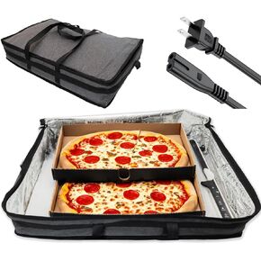 Heated Pizza Casserole Dish Carrier Bag, 120V Electric Heated, Insulated Pizza Food Bag, Pizza Delivery Bags for Hot Food Large Reusable (Delivery Bag + Heating Pad) (23"x15"x5") in Saudi Arabia