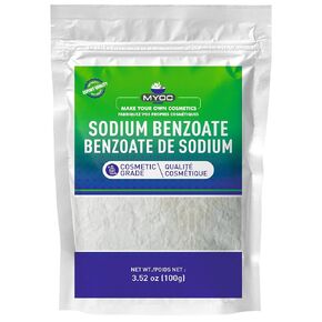 بنزوات الصوديوم (100 جم / 3.52 أونصة) - مسحوق حافظة بدرجة مستحضرات التجميل للمستحضرات والشامبو والأمصال وتركيبات العناية الشخصية التي يمكنك صنعها بنفسك in Kuwait