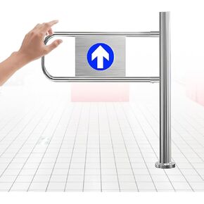 بوابة متأرجحة أوتوماتيكية مع ارتداد زنبركي، باب مدخل أحادي الاتجاه، بوابة مشاة مفتوحة يدويًا بزاوية 90 درجة لمحلات السوبر ماركت، وممرات المصنع، وممرات المنتزهات in Kuwait