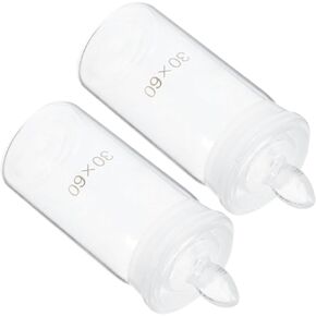 2pcs 30x60mm Glass Experimental Weighing Bottles High Form Sample Bottles for Laboratory Sampling and Chemistry Use in Kuwait