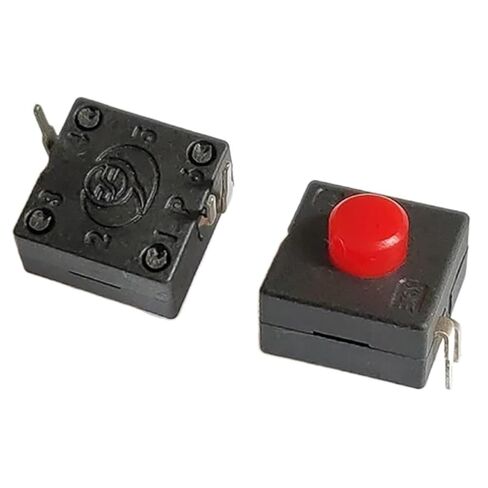 10 قطعة مفتاح زر الضغط ، مفتاح الزر الأحمر ، القفل الذاتي ، 12x12x9.5 مللي متر 3PIN DIP ON-ON-Off للشعلة الكهربائية in Kuwait