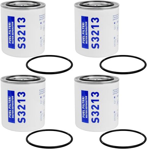 4PCS S3213 Fuel Filter Marine Fuel Water Separator Suitablefor Marine Outboard Motor Mercury Replaces# 35-60494-1,B32013, 18-7932-1, 18-17928, 35-809097, 18-7919, 18-7853-1 in Saudi Arabia