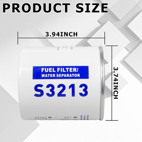 4PCS S3213 Fuel Filter Marine Fuel Water Separator Suitablefor Marine Outboard Motor Mercury Replaces# 35-60494-1,B32013, 18-7932-1, 18-17928, 35-809097, 18-7919, 18-7853-1 in Saudi Arabia
