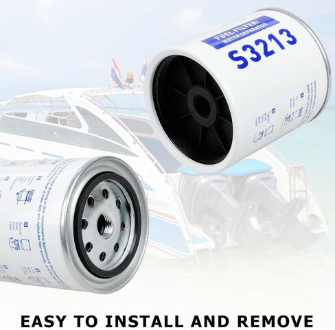 4PCS S3213 Fuel Filter Marine Fuel Water Separator Suitablefor Marine Outboard Motor Mercury Replaces# 35-60494-1,B32013, 18-7932-1, 18-17928, 35-809097, 18-7919, 18-7853-1 in Saudi Arabia