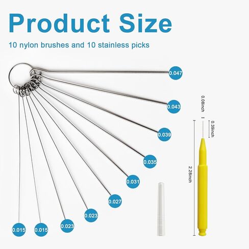 Multiplesize Showerhead Cleaner Tools, Shower Head Cleaning Brushes Small Hole, Handheld Showerhead Cleaner Anti-Clogging Cleaning Brush for Bathroom Small Hole Gap Nozzle Window Slot in Kuwait