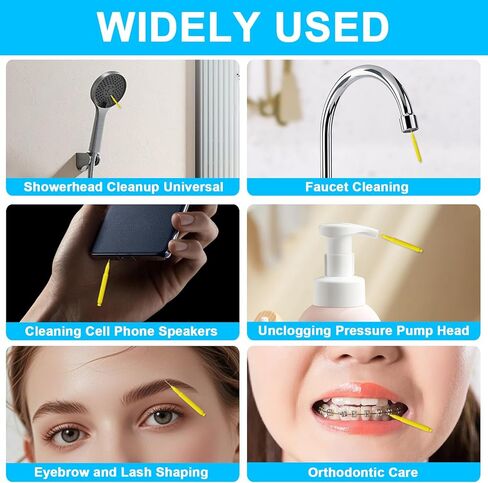 Multiplesize Showerhead Cleaner Tools, Shower Head Cleaning Brushes Small Hole, Handheld Showerhead Cleaner Anti-Clogging Cleaning Brush for Bathroom Small Hole Gap Nozzle Window Slot in Kuwait