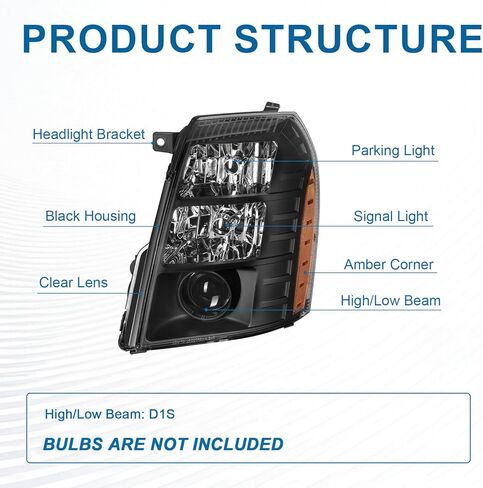 LED DRL Headlights Assembly Compatible with 04-12 Chevy Colorado / 04-12 GMC Canyon Side Replacements Headlamp Amber Reflector Chrome Housing in Kuwait