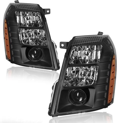 LED DRL Headlights Assembly Compatible with 04-12 Chevy Colorado / 04-12 GMC Canyon Side Replacements Headlamp Amber Reflector Chrome Housing in Kuwait