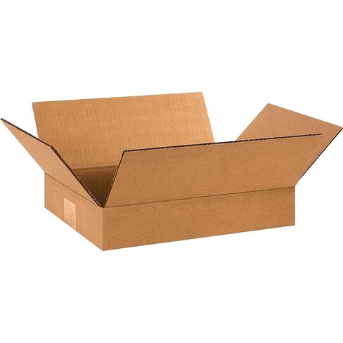 PARTNERS BRAND 12 x 9 x 2 Corrugated Cardboard Boxes, Flat 12"L x 9"W x 2"H, Pack of 25 | Shipping, Packaging, Moving, Storage Box for Home or Business, Strong Wholesale Bulk Boxes in Saudi Arabia