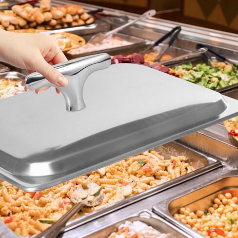 SOLUSTRE صينية بوفيه مقبض الفولاذ المقاوم للصدأ الإفطار العزل موقد مقبض خفيفة الوزن المحمولة وعاء تسخين الطعام لتقديم الطعام وخدمة الطعام in Kuwait